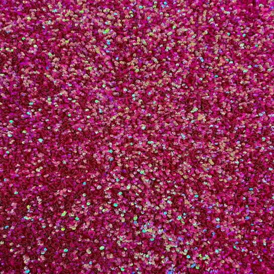 1 Yard Sequins Embroidered Stretch Velvet Rodeo Fabric Fuchsia Iridescent {1}