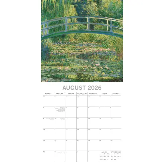 The Gifted Stationary 2026 Square Wall Calendar, Impressionists, 16-Month Arts & Antiques Theme Hanging Calendar with 180 Reminder Stickers, Month Planner for Home and Creative Spaces, 12x12 In Multicolor {3}
