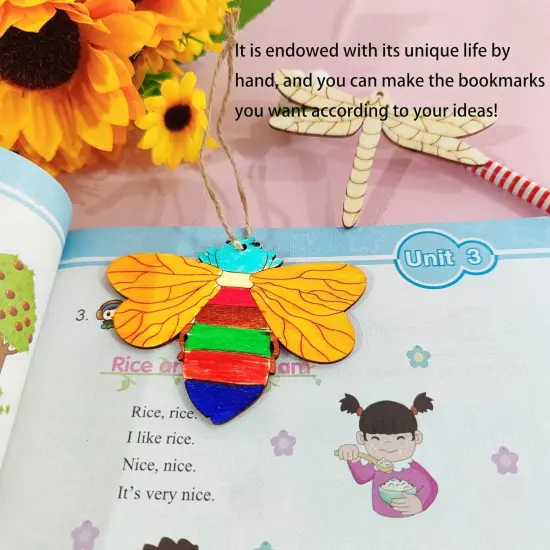 48PCS Unfinished Wood Insect Cutouts {5}