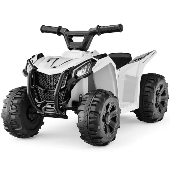 Best Choice Products 6V Kids Ride-On 4-Wheeler Quad ATV Car w/ 1.8mph Max Speed, Treaded Tires White {1}