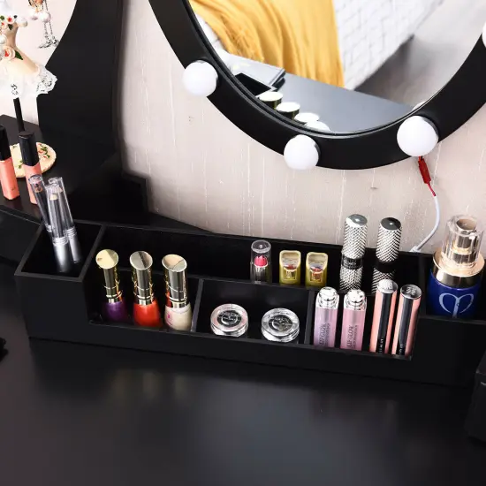 Costway Vanity Table Set w/10 Light Bulbs and Touch Switch Makeup Dressing Table {6}