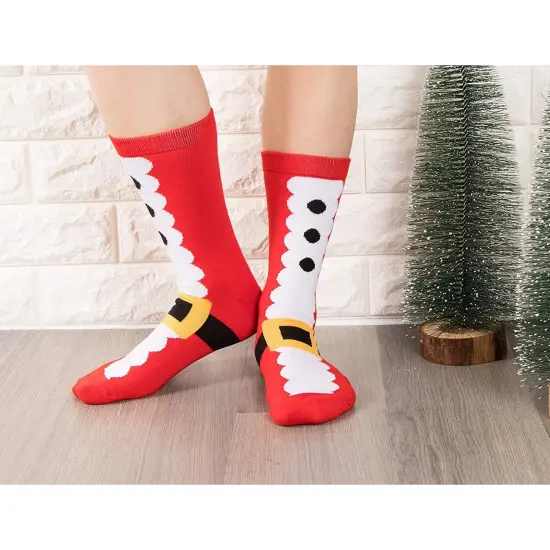 Santa Christmas Crew Socks for Women and Men (2 Pack) {3}