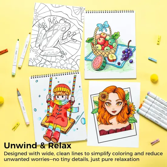 Double-Sided Bleedproof Coloring Book {5}