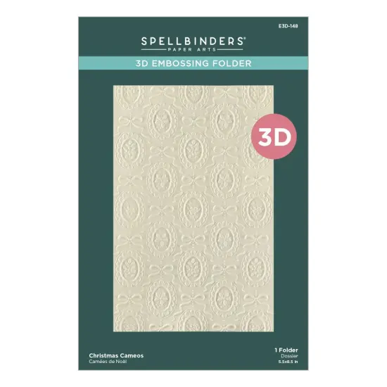 Spellbinders 3D Embossing Folder From Merry Moments-Christmas Cameos {1}