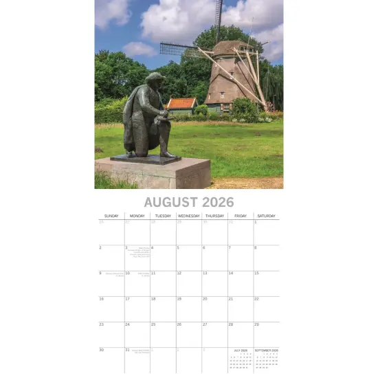 The Gifted Stationary 2026 Square Wall Calendar, Amsterdam, 16-Month Passport Collection Theme Hanging Calendar with 180 Reminder Stickers, Month Planner for Home or Creative Spaces, 12x12 In Multicolor {3}