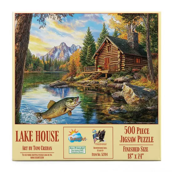 Sunsout Lake house 500 pc Jigsaw Puzzle 52704 {4}