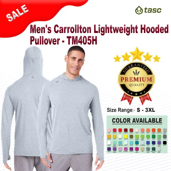 Tasc&reg; Men's Carrollton Lightweight Hooded Pullover CLASSC NAVY HTHR {2}