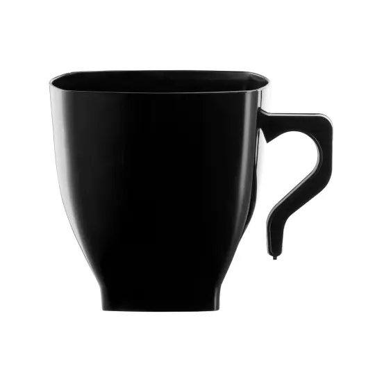 Black Square Plastic Mini Coffee Tea Cups - 2 oz. (240 Cups) {1}