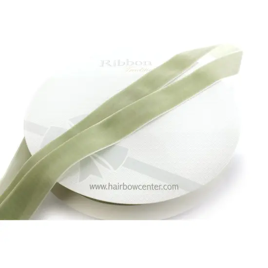 1" Velvet Ribbon (5yd & 25yd Spool Lengths) Rustic Sage {3}