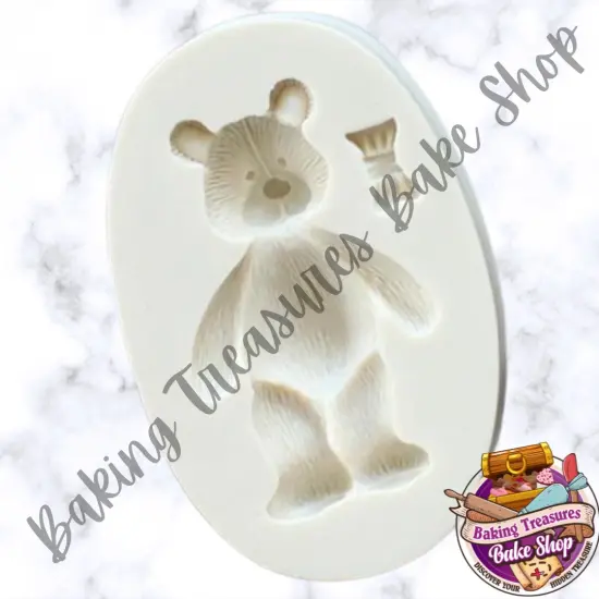 Teddy Bear With Bow Silicone Mold {5}