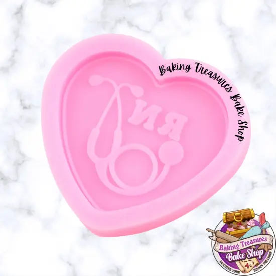 Heart RN Stethoscope Silicone Mold {2}