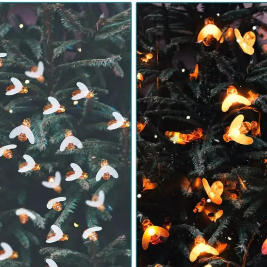 Kitcheniva Waterproof LED Solar Power Bee String Light 21 FT {1}