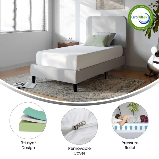 Emma and Oliver Nimbus 3-Layer Memory Foam Mattress in a Box with Green Tea Infusion, Cooling Gel, CertiPUR-US Certified Foam and Washable Cover {5}