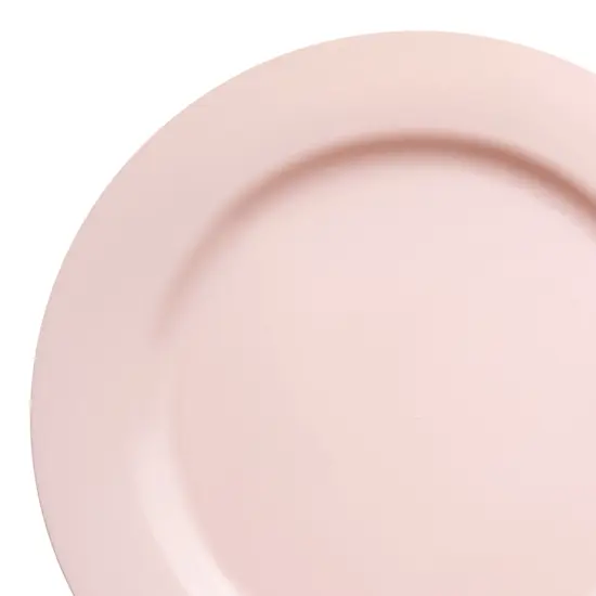 Matte Pink Round Disposable Plastic Appetizer/Salad Plates - 7.5" (120 Plates) {1}