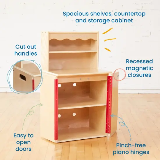 Play Kitchen Cupboard Natural {4}