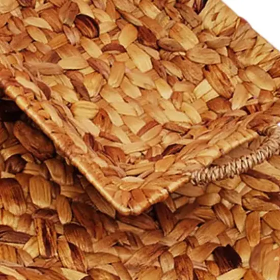 Natural Rush Rectangular Basket Trays with Handles 15" x 11 3/8" x 2 3/4" {3}