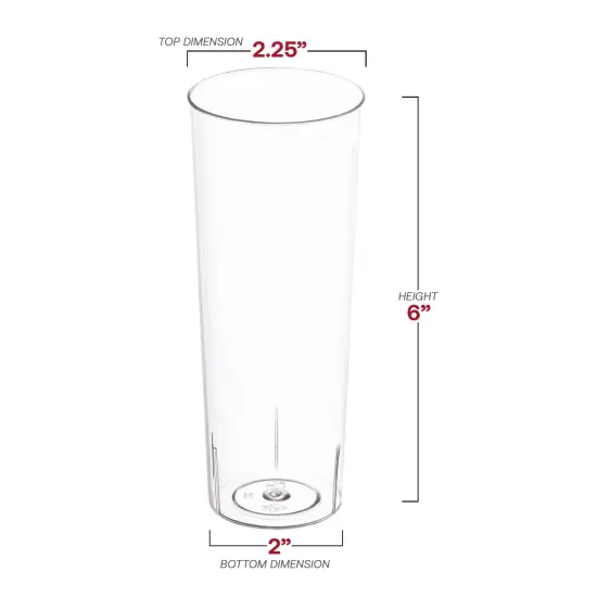 Clear Round High Ball Disposable Plastic Cups - 10 oz. (250 Cups) {2}
