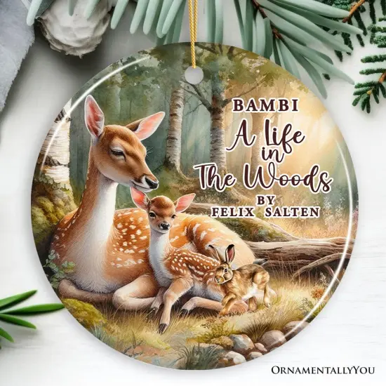 Bambi A Life in the Woods Ornament, Children Story Christmas Gift and Decor {1}