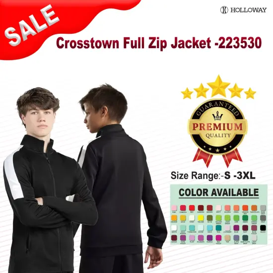 Holloway&reg; Crosstown Full Zip Jacket Black {2}