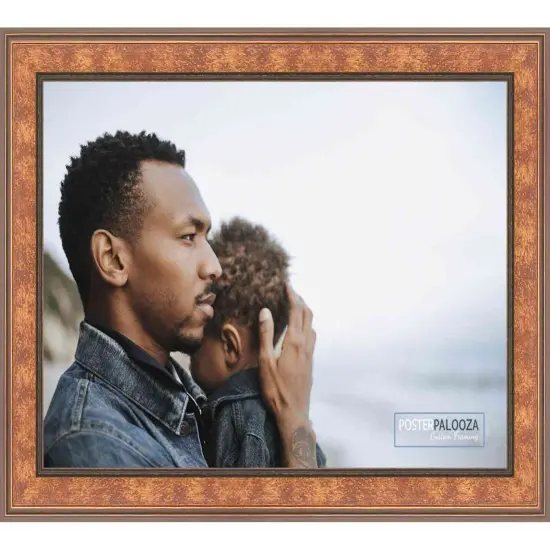 Square Slim Profile Gold Picture Frame - UV Acrylic, Foam Board Backing, Hanging Hardware {3}