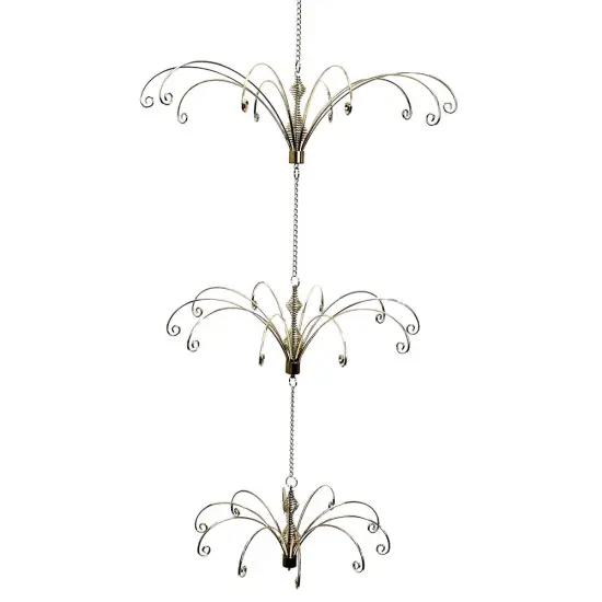 Kurt Adler 33-Inch Metal Gold Ceiling Suspended Tree {4}