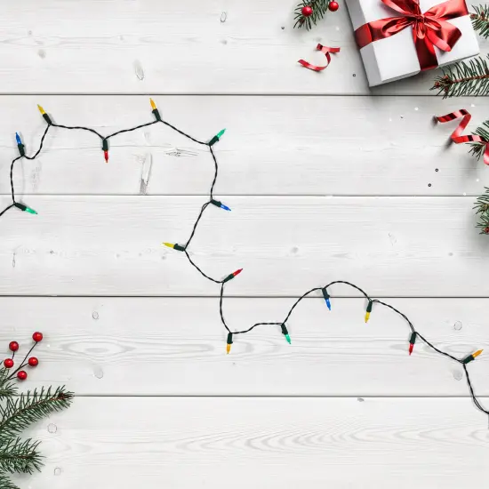 Northlight LED M5 Faceted Christmas Lights - Multicolor- 15.75&rsquo; Green Wire - 50ct {3}