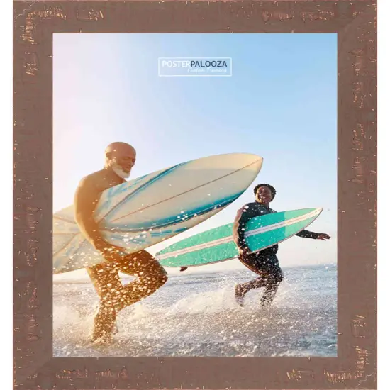 Shabby Chic Brown Picture Frame - UV Acrylic, Backing Board, Hanging Hardware Included {5}