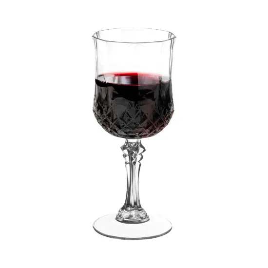 Crystal Cut Plastic Wine Glasses - 8 oz. (48 Glasses) {2}
