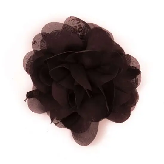 Tina Fashion Flower Fabric Brooch Pin Hair Clip Fuchsia {3}