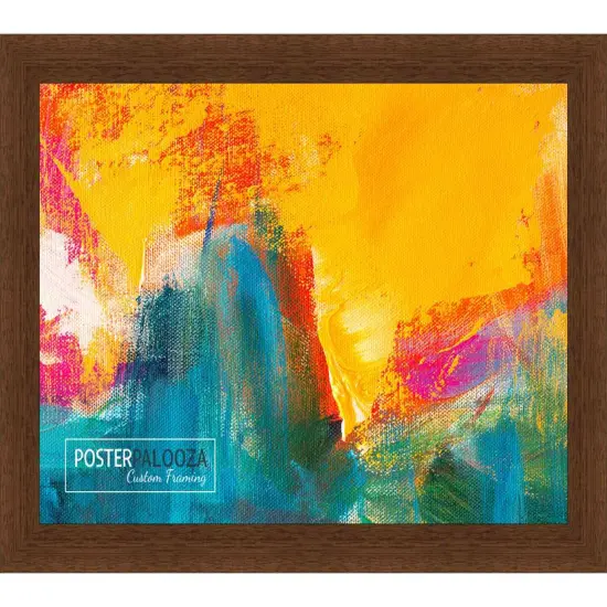 Square Simple Brown Picture Frame - UV Acrylic, Foam Board Backing, Hanging Hardware {6}