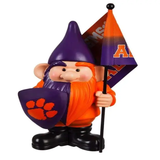 Clemson Tigers Gnome with Flag I'm All In {1}