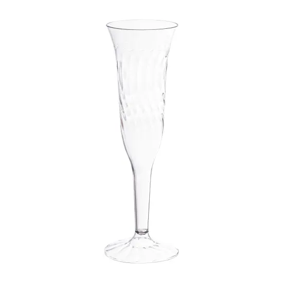 Clear Plastic Champagne Flutes - 5 oz. (96 Flutes) {1}
