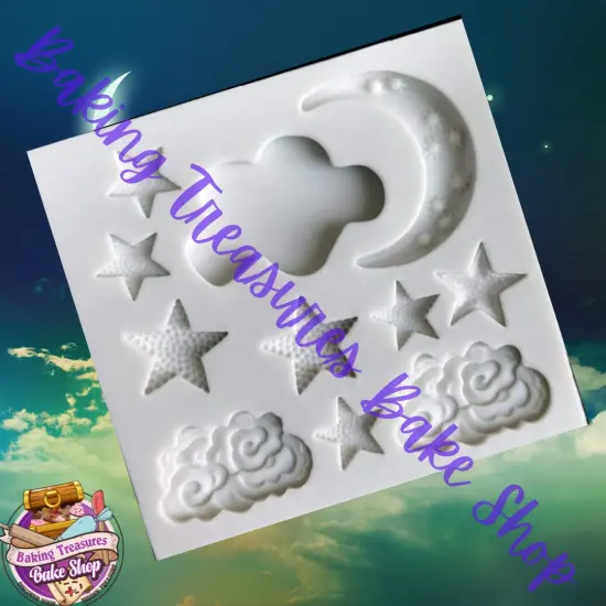 Moon and Stars Silicone Mold {3}
