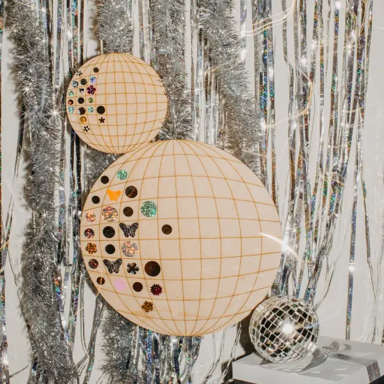 New Years Wood Disco Ball Cutout, From 6"- 22", Decor | Woodpeckers {5}