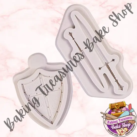 Swords and Shield Silicone Mold {1}