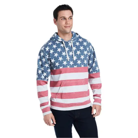 J America&reg; Tailgate Fleece Pullover Hooded Sweatshirt OLIVE {7}