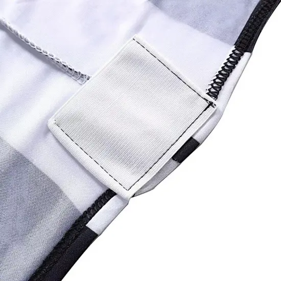 Black White Striped Premium Spandex Stretchable Folding CHAIR COVER Party Home {2}