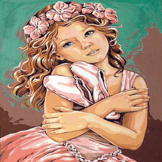 Needlepoint canvas for halfstitch without yarn Canvas The Little Slippers SE929.61 Seg De Paris Printed Tapestry Canvas {1}