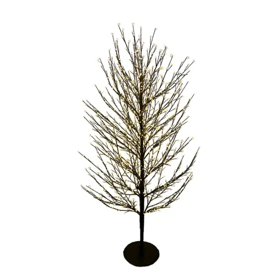 Kurt Adler 5-Foot Dark Brown Twig Tree and 1250 Warm White Cluster LED {1}