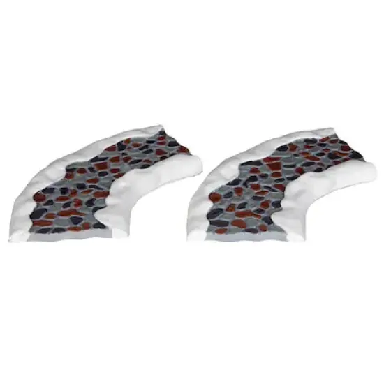 Lemax 2 Pc Stone Road (Curved) {1}