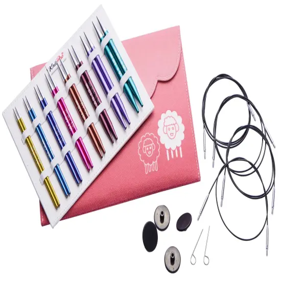 KnitPro-Zing Deluxe Interchangeable Knitting Needle Set 5"-Set Of 8 Pair - Normal {1}