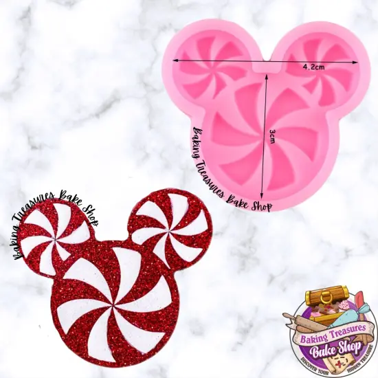 Mouse Candy Cane Silicone Mold {3}