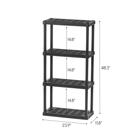 IRIS USA Plastic Garage Shelving Unit Storage Outdoor Indoor {5}