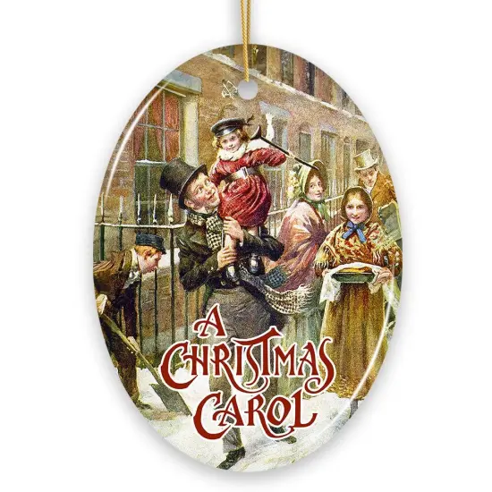 Vintage Bob Cratchit and Tiny Tim Ornament, A Christmas Carol Gift and Tree Decor {7}