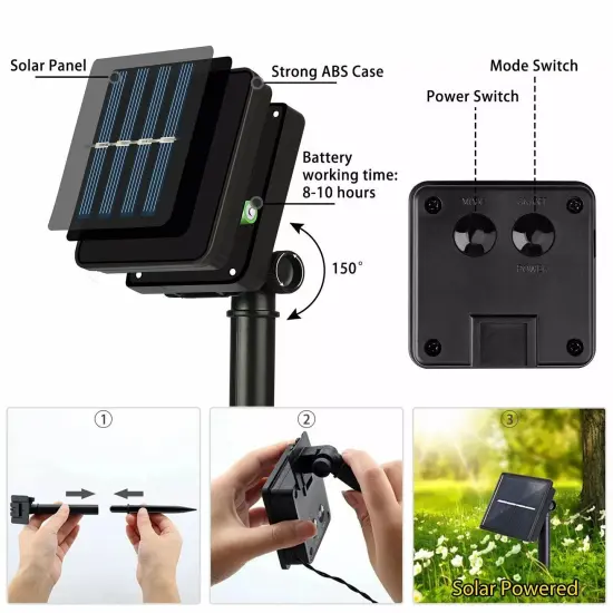 Kitcheniva Christmas 30 LED Solar String Lights Crystal Ball Waterproof 25.5ft Warm white {6}