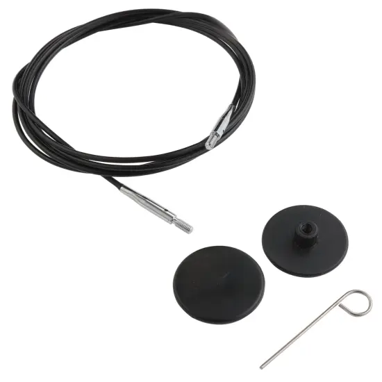 KnitPro Stainless Steel Fixed Cable W/Connectors 60"-W/Cable Key & 2 End Caps {1}