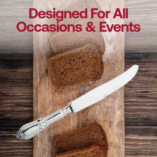 Silver Baroque Disposable Plastic Dinner Knives (240 Knives) {6}