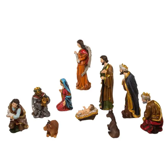 Kurt Adler 12.5-Inch Nativity Figurines Table Piece, 10-Piece Set {4}