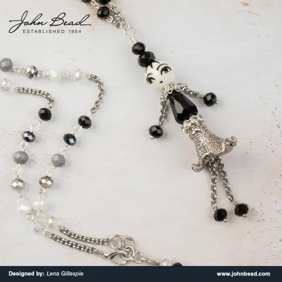 Crystal Lane DIY 7" Designer Glass Bead Multiple Strands Gray Mix {2}