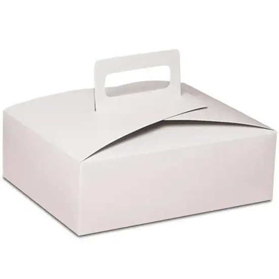 Reusable Flat Take Out Box with Handle 9" x 7" x 3" {1}